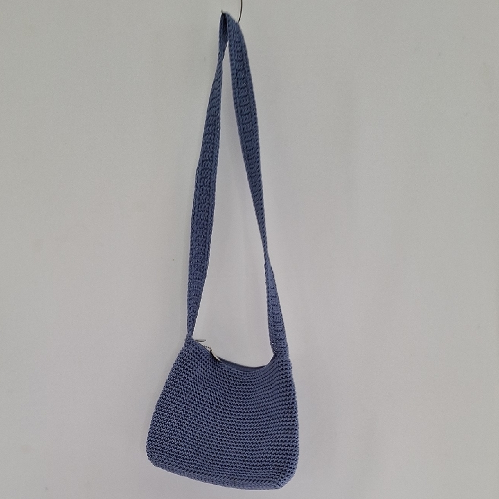 Blue Woven Shoulder Bag